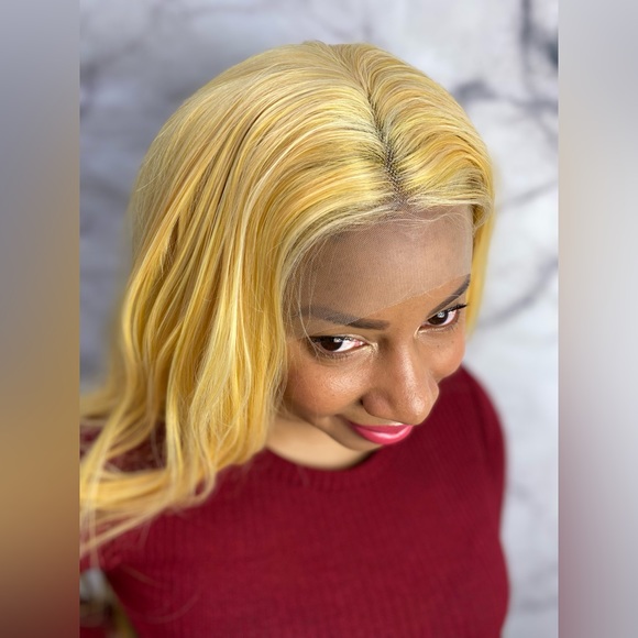 Yellow Lace Front Hair Wigs - Picture 2 of 7